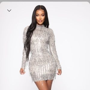 At The Diso Sequin Mini Dress